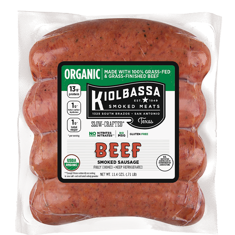 Organic Beef Smoked Sausage