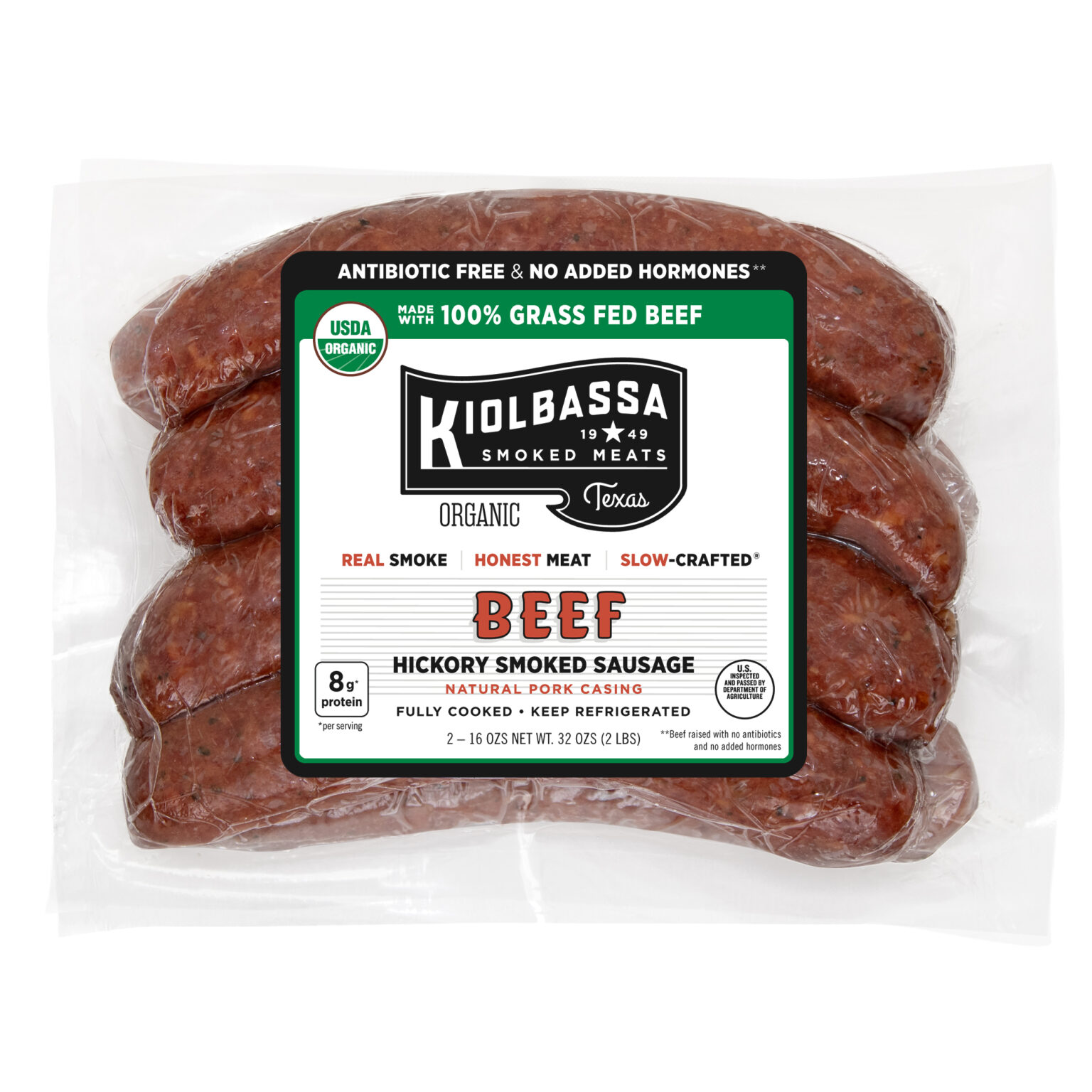 Organic Beef Smoked Sausage - Kiolbassa